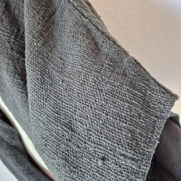 NWT Nomad The Label Bloom Kimono Sleeve Shrug Open Front Black Raw Cotton - Picture 8 of 16